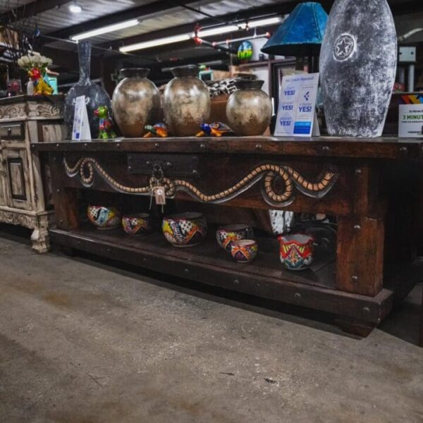 Rodeo 96" Rope large console table