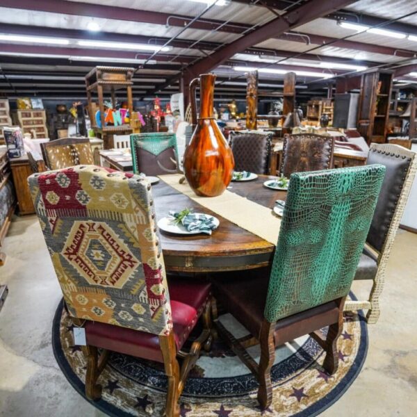 Mesa Hacienda 72" with metal band accents